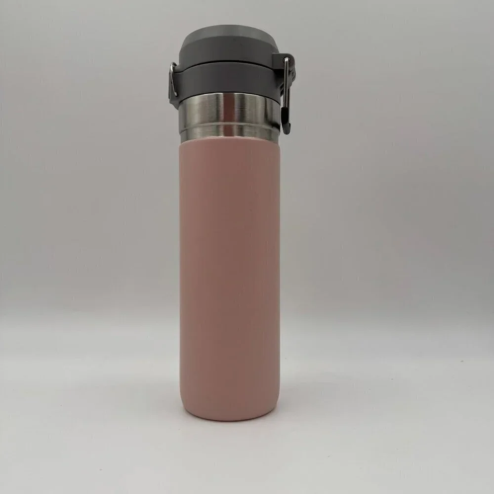 Stanley Grey/Pink Stainless Steel Quick-Flip Water Bottle